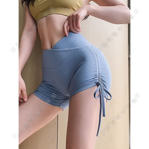 Long Night Sexy Lingerie Shark Pants Yoga Pants Pilates Waist-Lifting Belly-Lifting Butt Lifting Barbie Fitness Pants Wear Tight and Sexy Khaki S