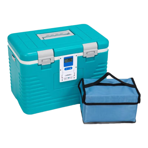 Saixin Cold Chain Drug Vaccine Blood Specimen Low Temperature Reagent Transfer Box Cold Chain Refrigerator GSP Insulation Box 2~8 Vaccine Refrigerator 2~8 36-56H Temperature Display