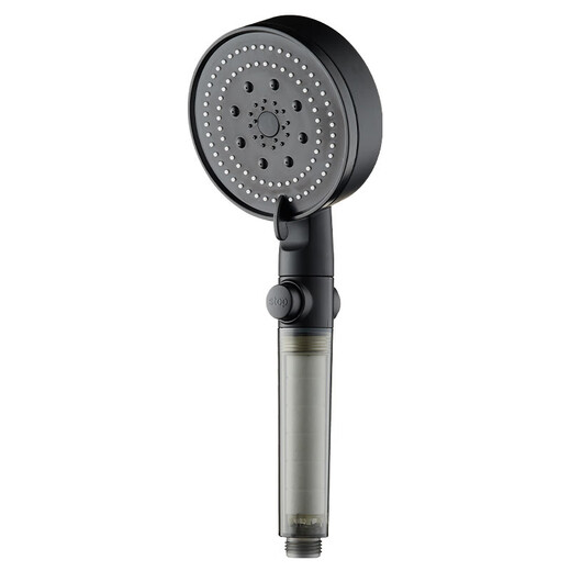 OMANTI (OMANTI) pressurized shower head shower set for home super bathroom heater bath faucet bathroom shower shower lotus upgraded filter [black shower head + 1 replacement core]