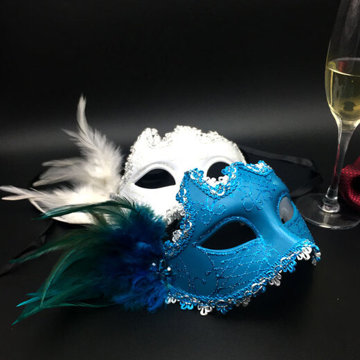 Fibra Hoja Halloween mascarada de mascarilla de mascarilla de pluma