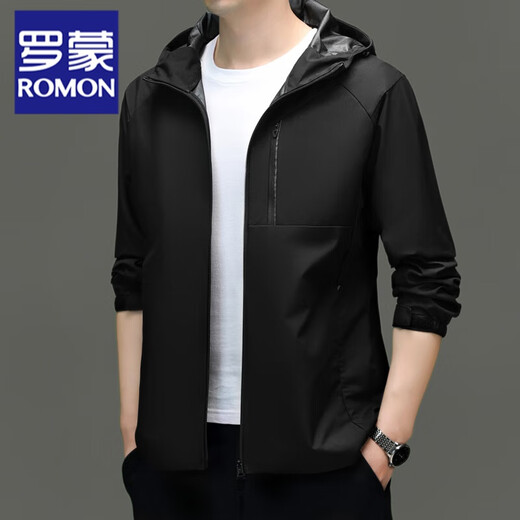 ROMON three-proof jacket men's jacket spring and autumn jacket men's outdoor travel jacket men's business casual jacket top men's moon gray XL