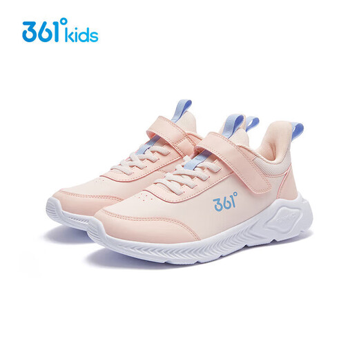 361 Children's Shoes Children's Sports Shoes 25 Winter Leather Campus Running Shoes for Boys and Girls 3-14 Years Old Pink 33