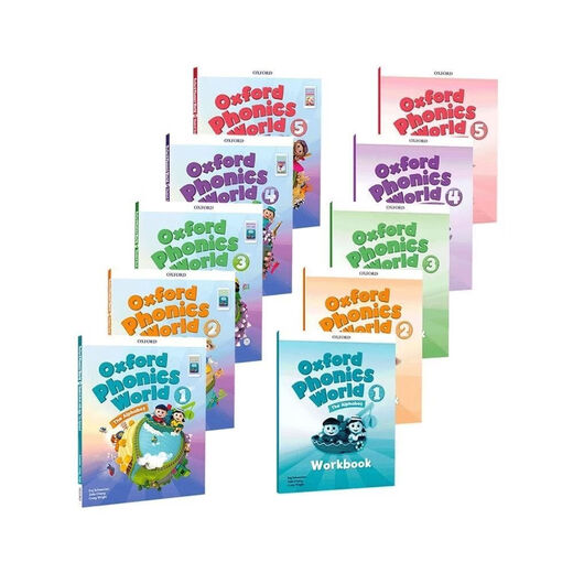 Oxford Phonics World 12345 含APP 牛津少儿英语自然拼读英文 OPW学生课本+练习册