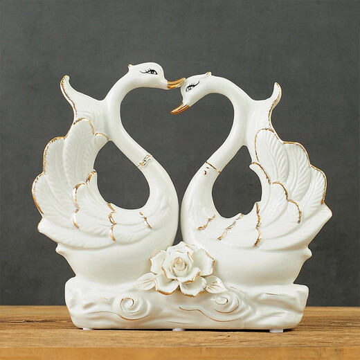 Pameiju Adornos de cisne Cerámica Decoración del hogar Sala de estar Gabinete de vinos de la televisión Aper Artitudes de regalo Pequeño cisne