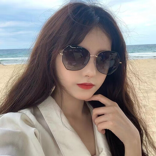 Angelamiao Polarized Sunglasses Women's Classic Versatile Driver Sunshade Large Frame Slimming Sunscreen Sunglasses Chinese Valentine's Day Gift