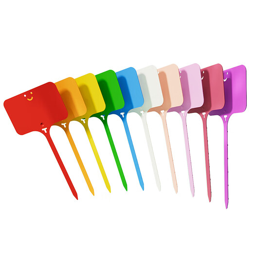 BENXINNONG Plántula Maceta Etiqueta De Plástico Suculenta Flor Jardinería Etiqueta De Tierra Etiqueta De Nombre De Planta En Maceta Etiqueta Pequeña Impermeable Color Mezclado 100 Piezas (9,6 Cm) Bolígrafo Gratis