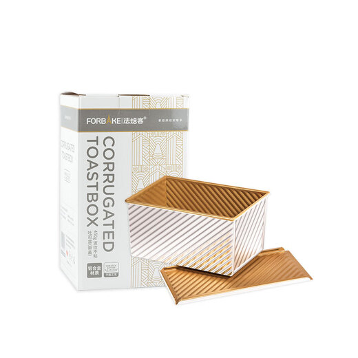 French bakery toast mold 450g non-stick toast box with lid aluminum alloy energy-saving corrugated sliding lid toast box