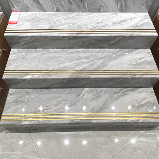 XMSJ Arc Borde Glaspado Graspado Gold Groove Gole Gold Wilmed escalera de escalera de escalera glaseada baldosas de mármol 12808