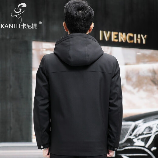 Caniti Mink Inner Inner Capucha PARKA MARTEN FUR MARTEN CROLINA INTELIGACIÓN COMBRACIÓN COMBRADERA CORTURA FURA CASA NEGRO + GRIEN