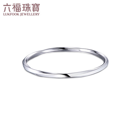 Lukfook Jewelry Platinum 950 Möbius Ring Platinum Bracelet Hollow Round Bracelet for Gift Price EFPTBB0001 58mm-10.85g (including labor cost 1118 yuan)
