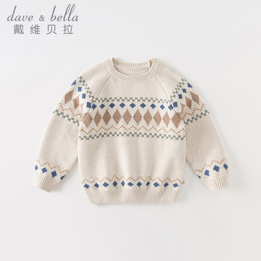 David Bella (Dave / Bella) Garçons Sweater Top Pullor pour enfants Vêtements pour enfants à la mode Pull pour enfants de taille moyenne automne et hiver NOUVEAUX Vêtements pour enfants Couleur APRICOT [SPOT] 100 cm (hauteur recommandée 90-100 cm)