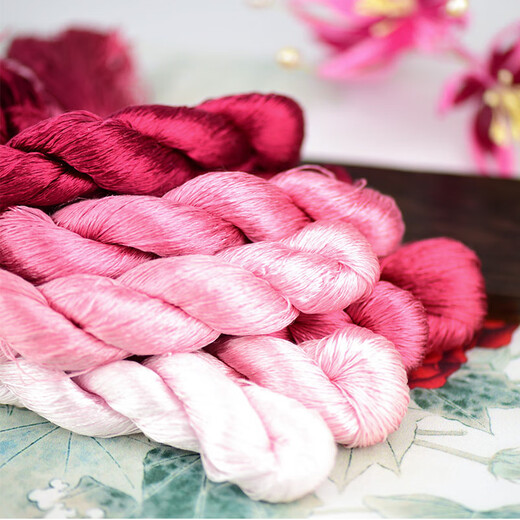 Other embroidery craftsmen No. 35 mulberry silk thread embroidery thread Su embroidery twining handmade embroidery thread embroidery thread embroidery thread 8 colors 1 small each