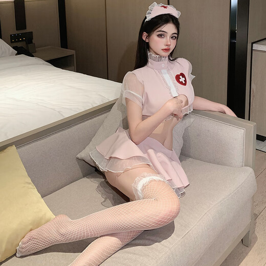 Sexy Krankenschwester cos Rollenspiele Uniform Versuchung frei von Leidenschaft Pure Desire Set 9926 Pink Schwesteranzug 0-120