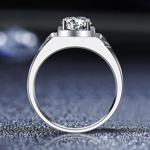 AVHE platinum ring large carat artificial laboratory-grown diamond real diamond ring temperament men's ring engagement gift Chinese Valentine's Day platinum men's ring 1 carat diamond (D/VVS/3EX/N) 9-20 circle can be noted