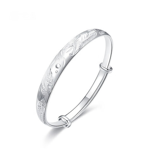 Xiyue platinum bracelet PT950 women's dragon and phoenix bracelet widening dragon and phoenix Chengxiang solid push-pull bracelet for birthday gift customized 80g shipped in 1-10 working days