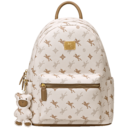 Nucelle New Zhilan Shen Yue Même sac à dos Pegasus pour les femmes 2025 Commu au niveau d'études d'étudiant légerbag de grande capacité Gift Cream Cream Medium Version [peut être placé dans un iPad de 11 pouces]