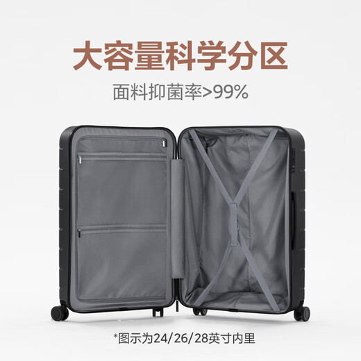 MIJIA XIAOMI MUCHA DE 26 pulgadas Case de 26 pulgadas Madera de gran capacidad PC PASTA CAJA DE PASSACIÓN HOMBRES Y MUJER Caso de cuero Negro