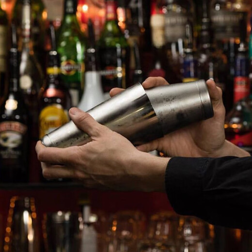 Bar Soul Stainless Steel Boston Shaker Professional Bartender Fancy American Bartender Shaker Shaker Bottomless Mirror Light