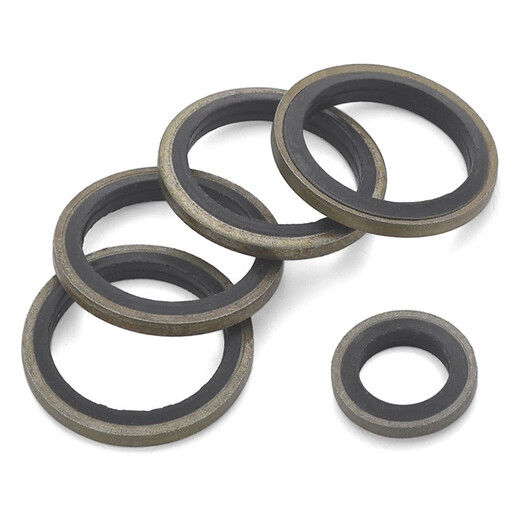 Jinggong JB982 combination gasket nitrile metal sealing gasket seal ring oil pipe seal combination gasket 7L inner diameter 27*outer diameter 35 (20 pieces)