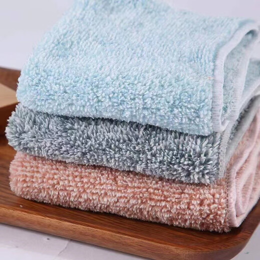 Thousand Lingniao extra thick bamboo charcoal fiber dishcloth kitchen rag is not easy to stain oil, not easy to shed, dish towel absorbs water, 10 pieces, extra thick and absorbent, 30*30cm