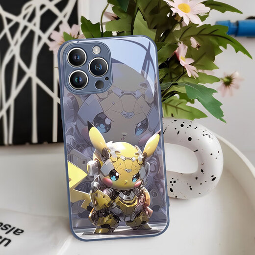 
Beautiful Ten Cent (MSMF) mechanical style Pikachu suitable for Xiaomi mobile phone case animation trendy brand men's cartoon cool mech windshield shell internet celebrity personality creative niche high-end couple female model Pokémon [glass lavender] mech style-BL9754 Xiaomi 15Pro