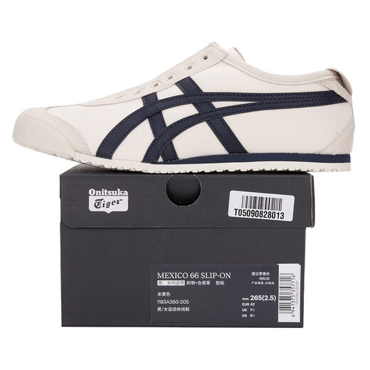 Onitsuka Tiger鬼冢虎男鞋女鞋25夏MEXICO运动鞋舒适透气休闲鞋一脚穿帆布鞋男女 1183A360-205 39.5