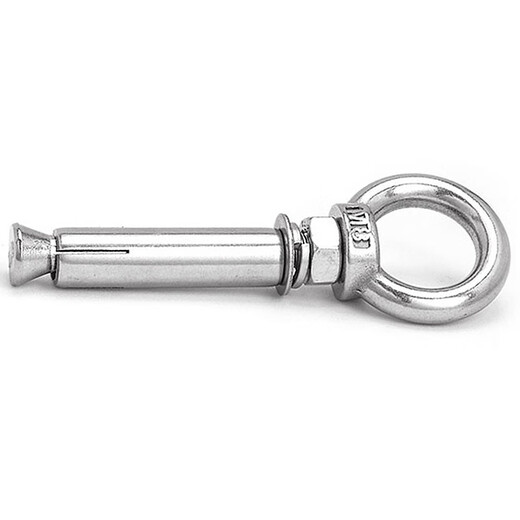 Hesdig JG-664 304 stainless steel lifting ring expansion screw universal hook ring popping bolt with ring hook (seamless) M12*80 Beijing warehouse flash delivery