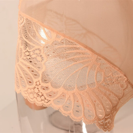 Bas de sous-vêtements masculins basses sous-vêtements en dentelle sexy Mesh élastique ultra-mince respirant d'été complexe complet transparent grand taille (couleur de peau) (xl) recommandé 100-130jin [Jin est égal à 0,5 kg] (ouverture)