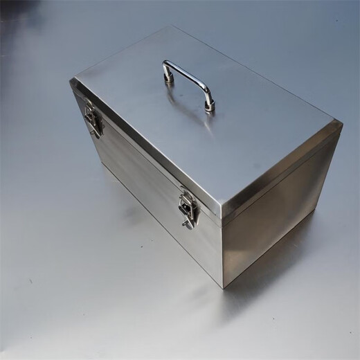 Stainless steel tool box 304 thickened type with wheels large portable hardware tool box storage box repair custom shot
