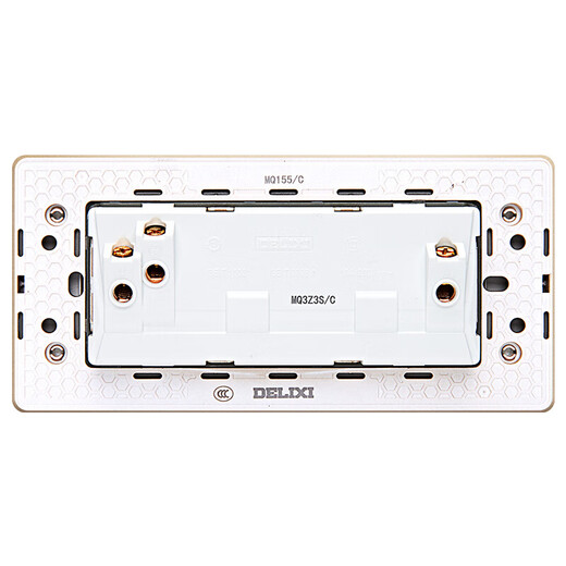 
DELIXI socket panel concealed CD691 series 118 type two-position five-hole 10-hole socket panel champagne gold type 118 type fifteen-hole