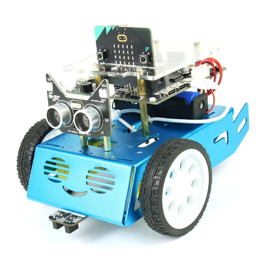 Chuanglebebo -Programmierroboter Microbit Smart Car Robot Micro: Bit Kit Grafik Python Programmierpaket A: Standardpaket (ohne Motherboard) Stahlrot
