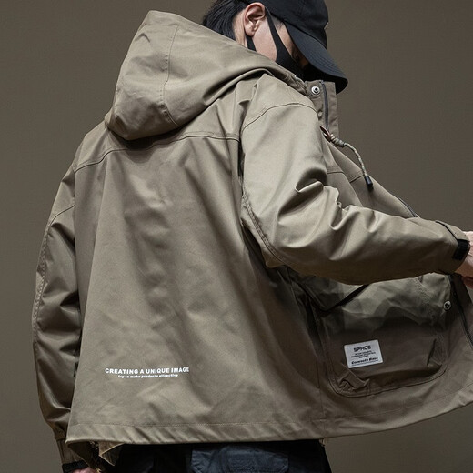 Romonjacke Herren neue 2024 Frühlings- und Herbst -Arbeit Jacke Herren Herumn Mode Marke Frühling und Herbst Großgröße Casual Herren Kleidung 1502 Schwarze Jacke XL Größe