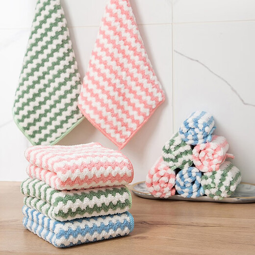 Zhengmiao dishcloth, kitchen housekeeping cleaning cloth, towel wiping table, absorbent rag, easy to clean, lint-free kitchen cloth, 25cm large rag-10 pack