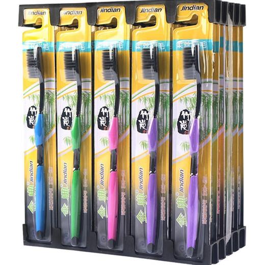 伊甸园30支成人家用竹炭牙刷细软毛独立包装家庭装组合装批发 软毛 30支 三笑美洁螺旋719