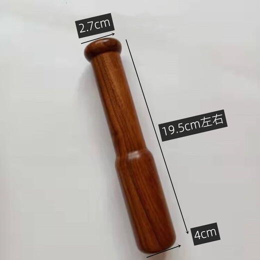 Deke European chicken wing wood garlic pounder, garlic hammer, medicine stick, garlic stick, wooden grinding stick, garlic hammer, solid wood garlic press, South American rosewood garlic hammer