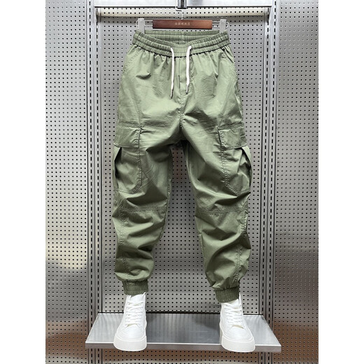 JEEP SPIRIT Japanese work pants men's spring pants ins high street trendy brand versatile oversize large size casual harem pants khaki K315 L