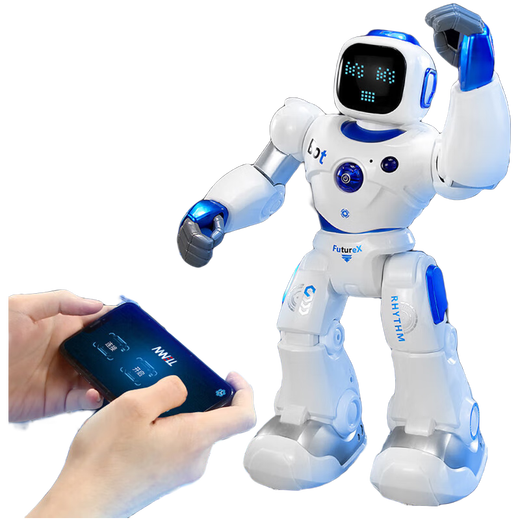 JaBaDaBaDo Children's Toy Early Education Chinese and English Intelligent Robot Voice Learning 2-7 Years Old New Year's Day Christmas Birthday Gift Intelligent Companion Robot [Sapphire Blue] English Version
