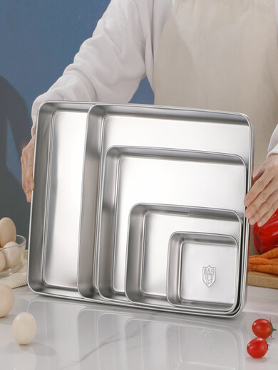 Camellia Valley stainless steel seasoning box set with lid household storage box eight-compartment six-compartment commercial stall seasoning box commercial model non-magnetic eight-compartment with lid