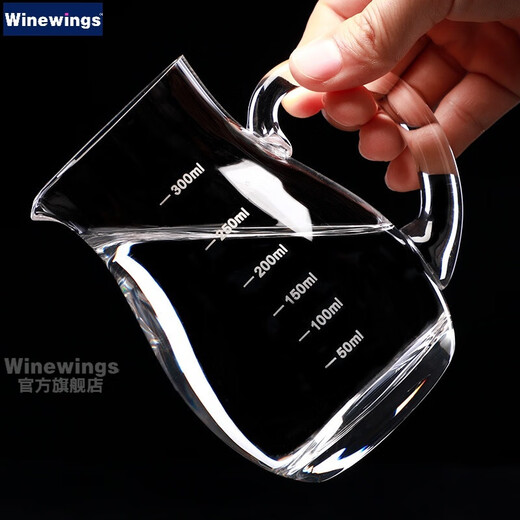 WINEWINGS crystal glass white wine divider with scale red wine decanter household white wine reasonable measuring cup wine measurer with scale divider Zuiyue 100ml gourd wine divider single