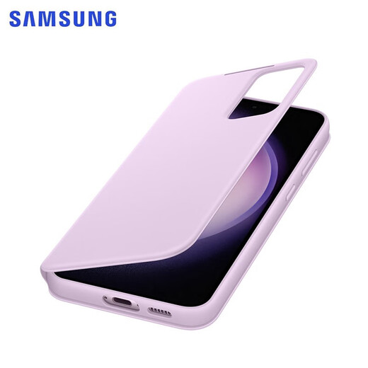 SAMSUNG Galaxy S23 original mobile phone case, smart window protective case, s23 card-type protective case, purple