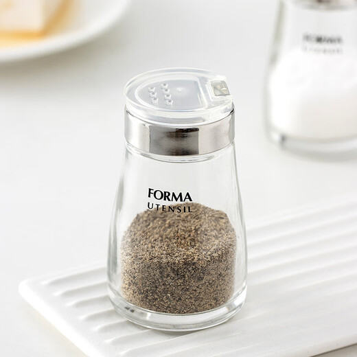 Asibilu Japanese seasoning bottle seasoning jar with lid pepper and salt bottle seasoning box seasoning jar glass seasoning bottle kitchen supplies salt shaker