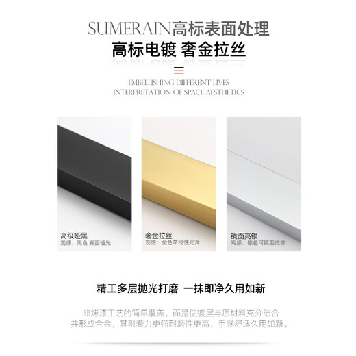 
SUMERAIN concealed wall basin faucet wash face and hand bathroom counter top and bottom basin faucet S1392 texture matte black
