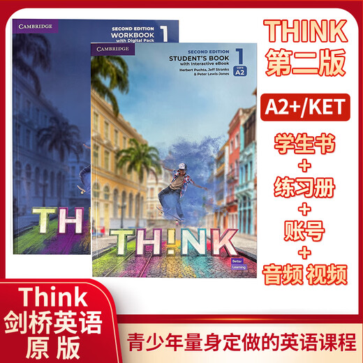 Versand in Peking Neue Version der ursprünglichen zweiten Version der Cambridge Middle School English Think Starter Level 12345 Lehrbuch + Übung Buch + Online