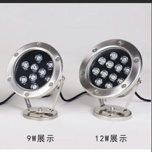 LED Unterwasserlicht 3w6w9w12w18w Pool Unterwasserlicht Fischteich Landschaftslicht Brunnenlicht Wasserdicht Bunte Strahler 12 Watt Weißes Licht