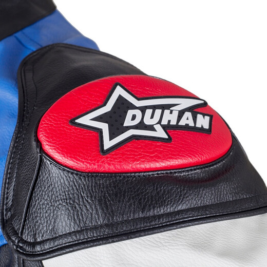DuHAN (DUHAN) motorcycle riding suit men's four seasons vs 02PU leather jacket racing suit motorcycle leather jacket waterproof spring fall-proof jacket vs 02 blue PU leather top (suggested to take a small size) XL