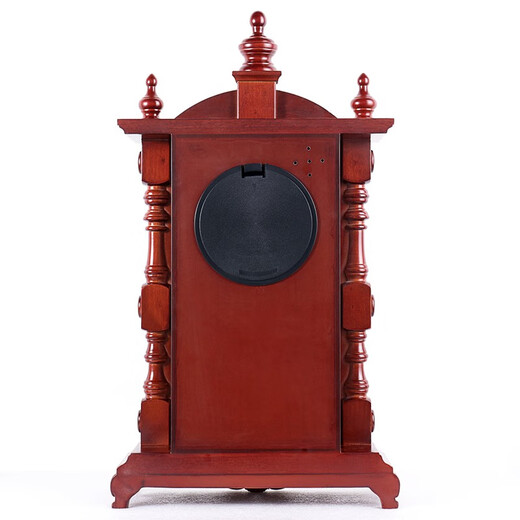 Hanshi (Hense) solid wood table clock living room retro table clock tabletop clock desk time striking quartz clock HD276 arc base (with time striking)