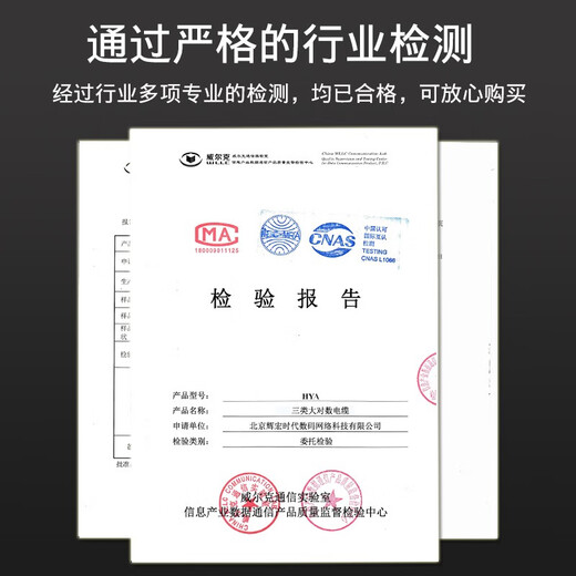 辉宏时代国标室外大对数电话电缆线屏蔽阻燃HYA10对20对30对50对语音通信线缆 【国标0.4】100对屏蔽HYA100*2*0.4 100米