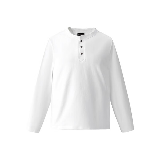 Gu Xiansen Autumn American Retro Henley Collar Men's Long Sleeve T-Shirt Trendy Brand Heavy Cotton T-shirt Loose Casual Bottoming Shirt Black L 120-140Jin Jin is equal to 0.5 kg