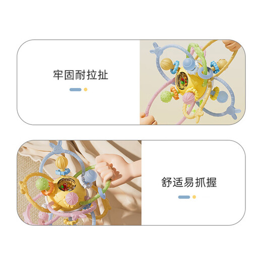 Jia Nier Manhattan hand ball baby can chew silicone baby molar stick to soothe the oral cavity teething toy chewing fun Bunny Bear antibacterial boiled Manhattan hand ball