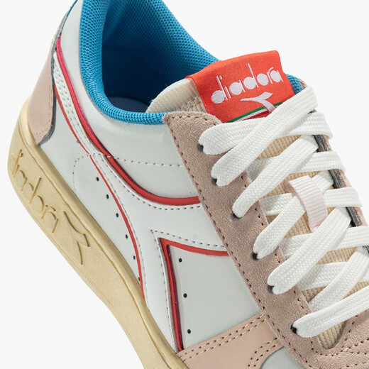 Diadora Diadona Women's Shoes Zapatos de baloncesto Classel Lavado de piedra Viejas zapatillas Retro Board Zapatos Mágicos White/Rose Pink/C9866 38